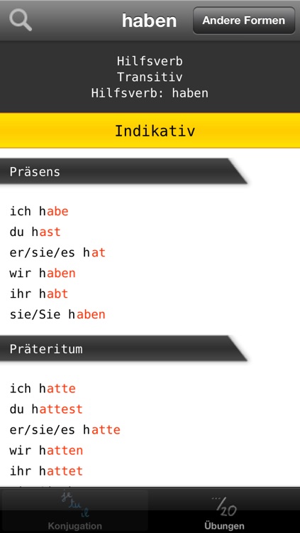 German Verbs Conjugation