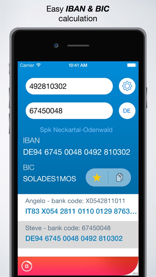 #1. IBAN Calculator App (iOS) 由: Lukas Schmidt