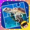 丫丫拼图拼图认海洋动物，是一个学习认识海洋动物，开发智力，儿童左右全脑锻炼，专为2-12岁的幼儿园宝贝设计的认知识卡片好游戏。