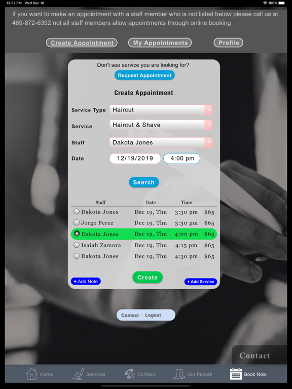Bonafide Barber Shop iPad screenshot 3 - Lifestyle app