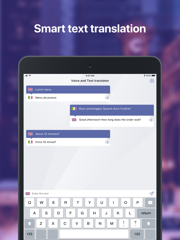 Voice and Text Translator App iPad screenshot 4 - Productivity app