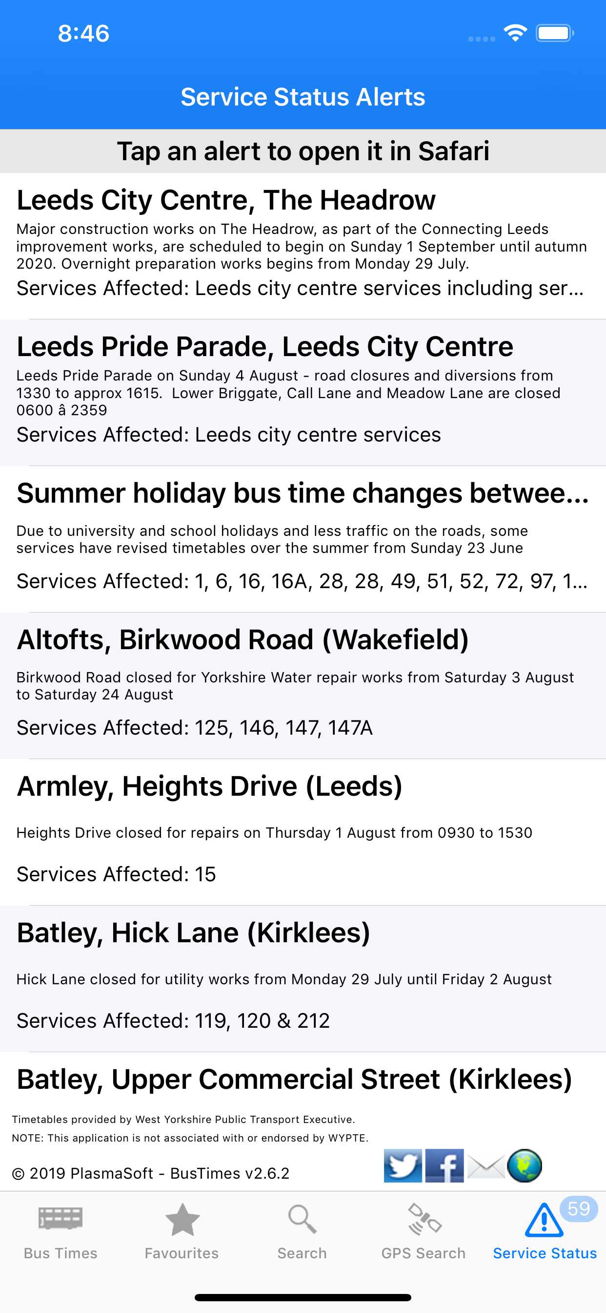 Bus Times - Yorkshire