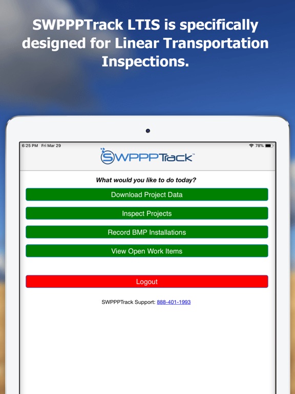 SWPPPTrack DOT iPad screenshot 1 - Business app
