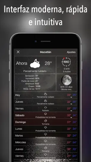 Captura de pantalla de El Tiempo 14 Días + en iPhone 4