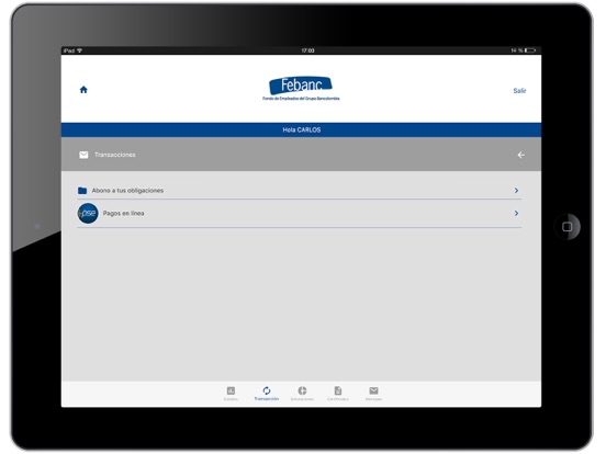FEBANC iPad screenshot