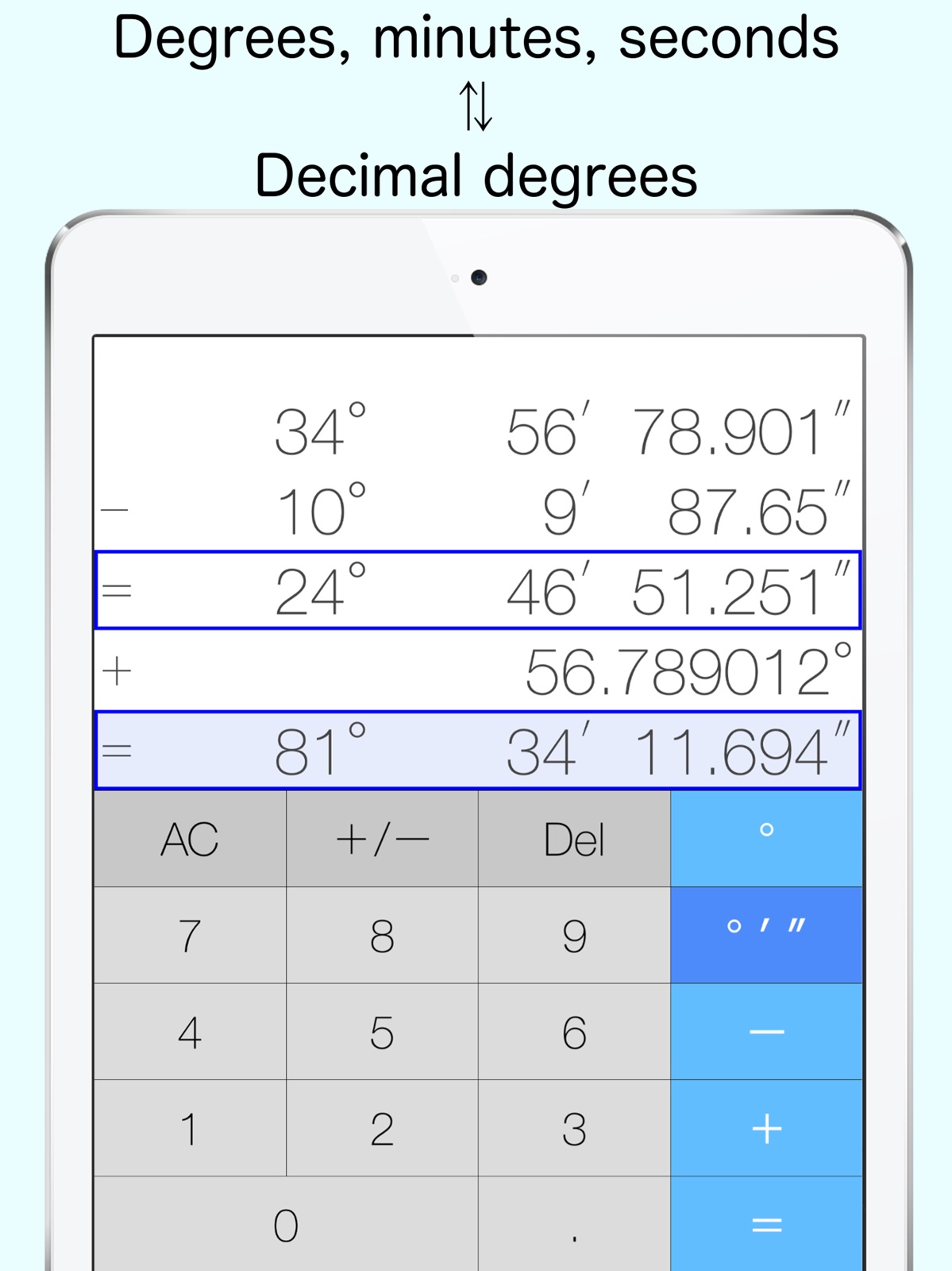 AngleCalculator ipad screenshot 1