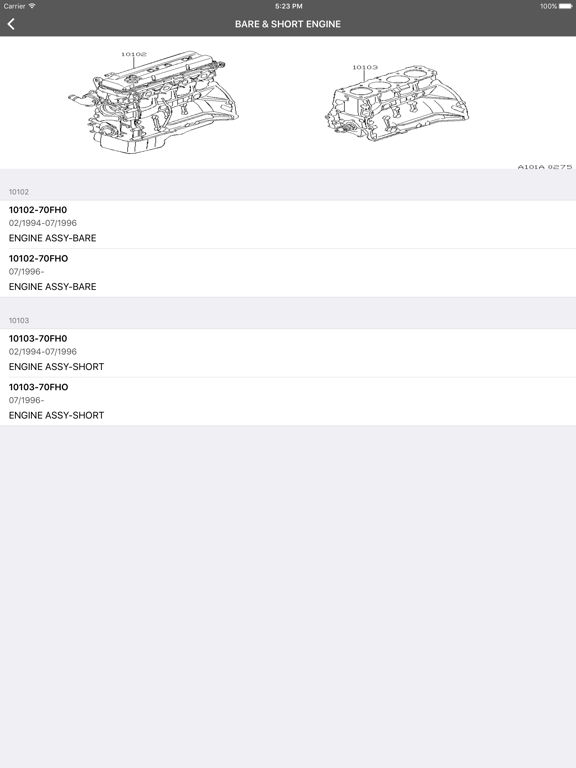 Screenshot #4 pour Car Parts for Nissan, Infinity