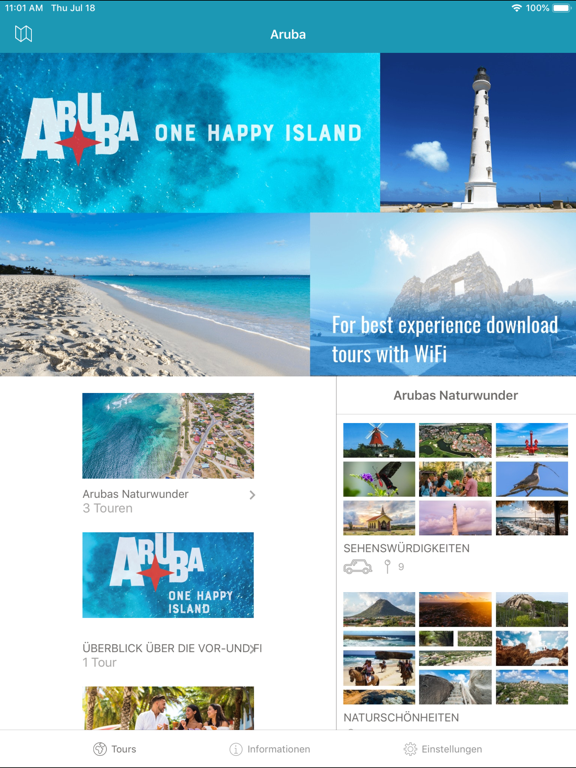 Aruba German Audio Tour iPad screenshot 3 - Travel app
