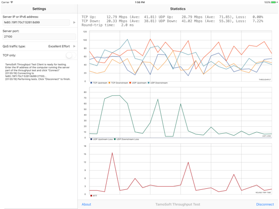 Screenshot #4 pour TamoSoft Throughput Test