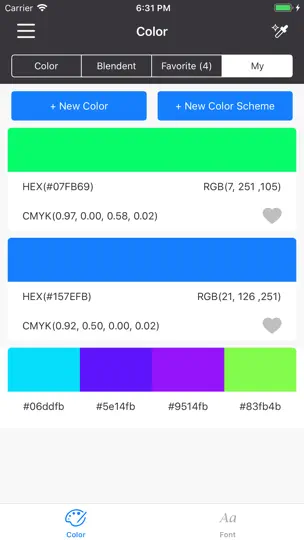 Скриншот Color & Font на iPhone 7