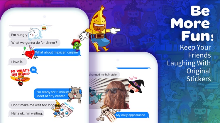 Stickers for photos and text