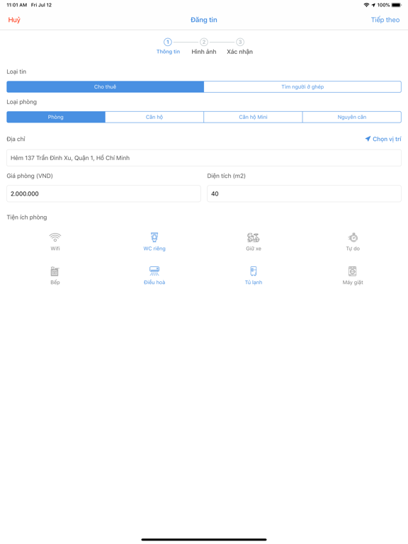 Nhà Trọ 360 - Thuê phòng iPad screenshot 4 - Lifestyle app