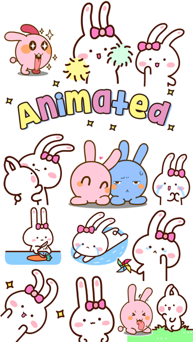 Screenshot #1 pour Animated Bunnies Stickers