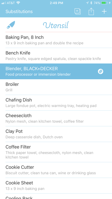 Substitutions screenshot1