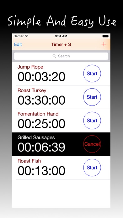 Screenshot #1 pour Timer+S -Workout,Kitchen Timer