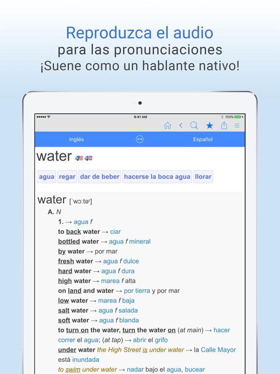 Diccionario Español-Inglés. iPad screenshot 5 - Reference app