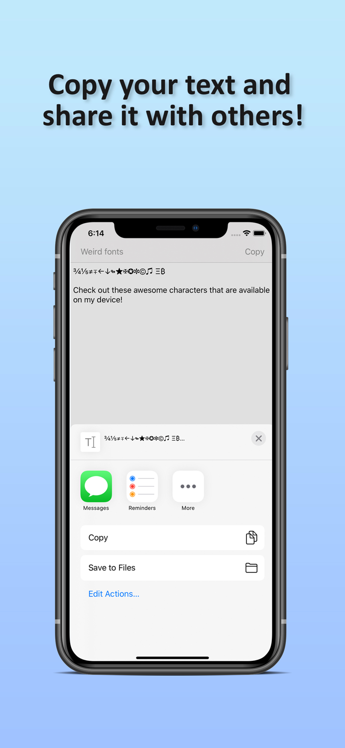 Characters and Symbols
