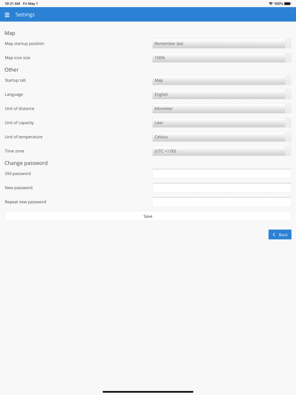 Track TraceDevice iPad screenshot