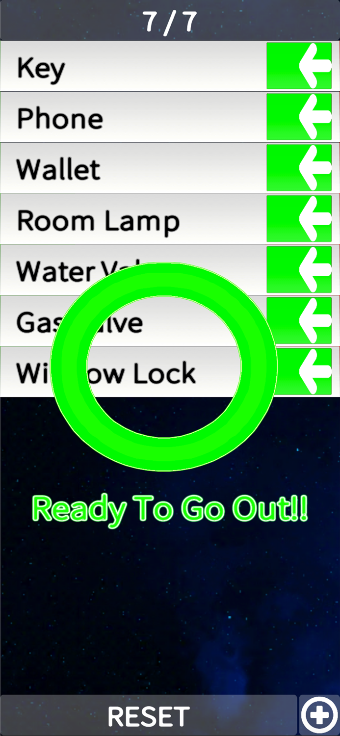 Going Out Check-List