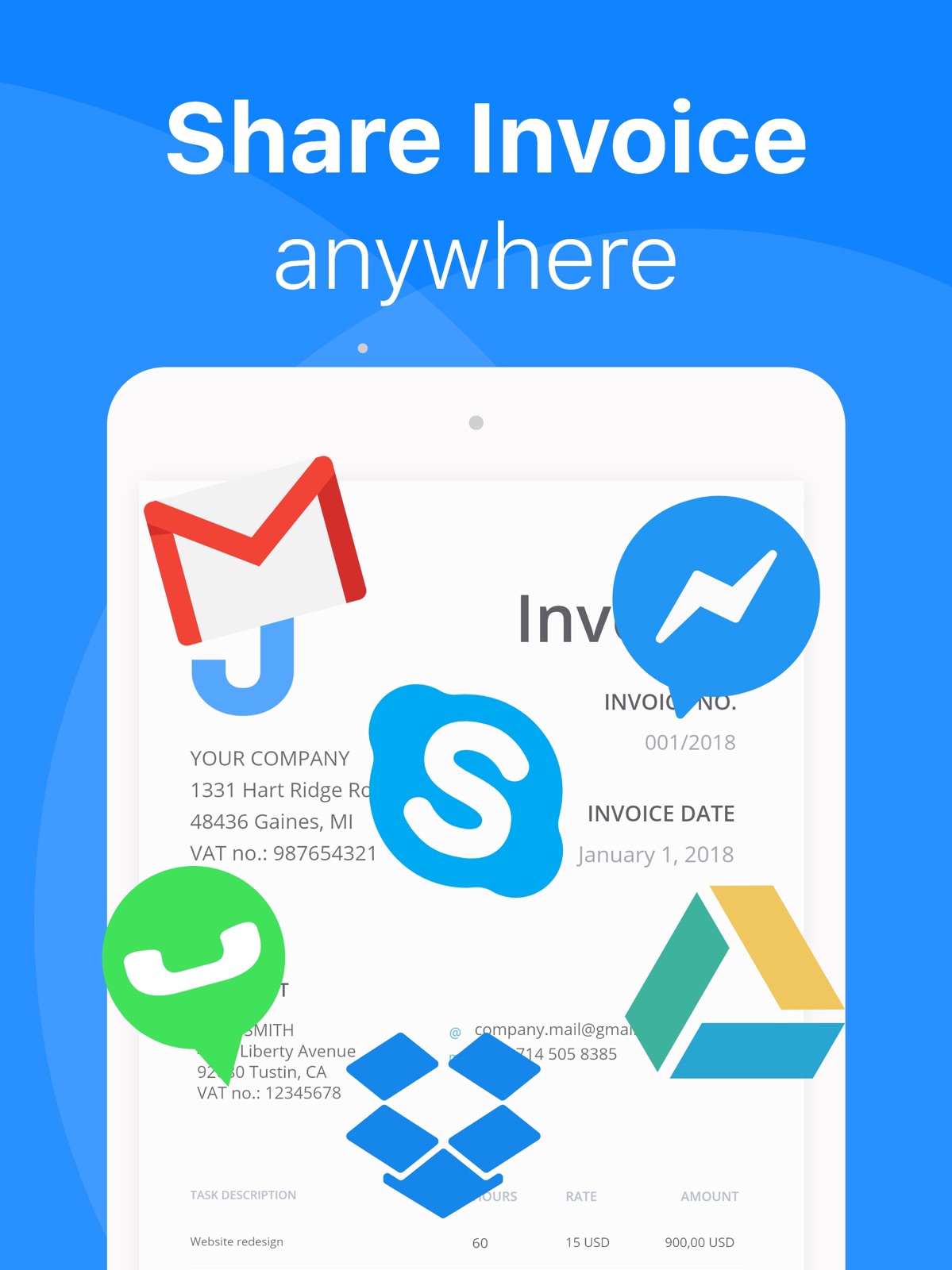 Go Invoice: Mobile Invoice App ipad screenshot 2