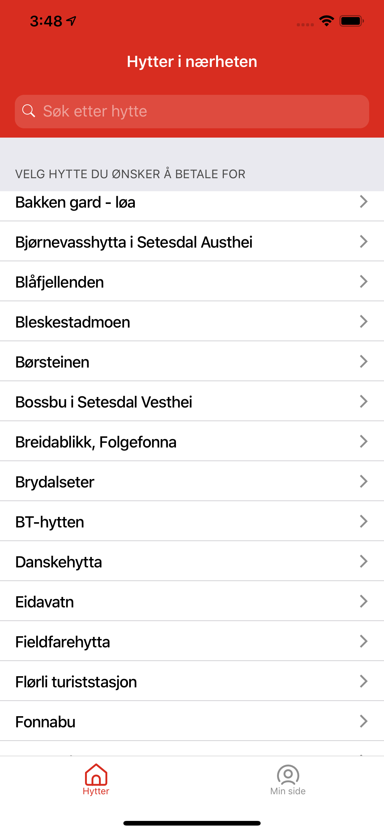 DNT Hyttebetaling / Cabin pay