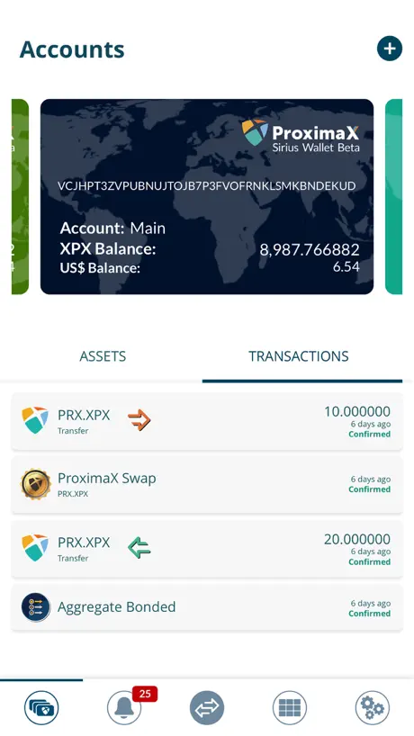 ProximaX Sirius Wallet