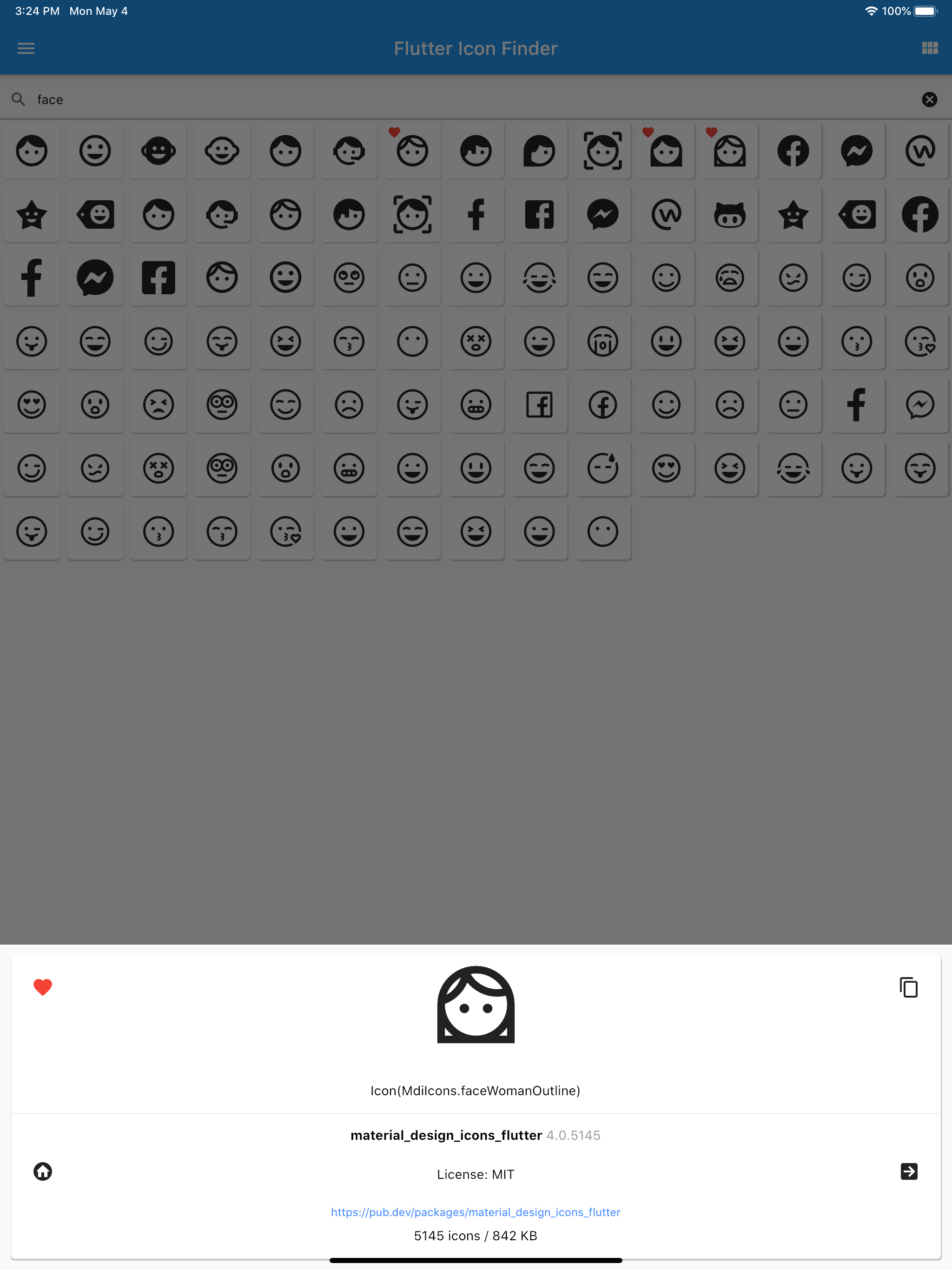 Icon Finder for Flutter
