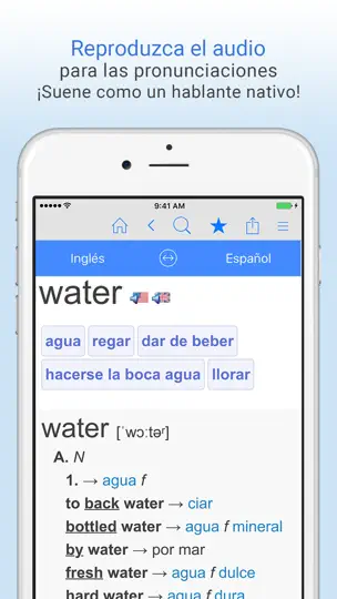 Captura de pantalla de Diccionario Español-Inglés. en iPhone 5