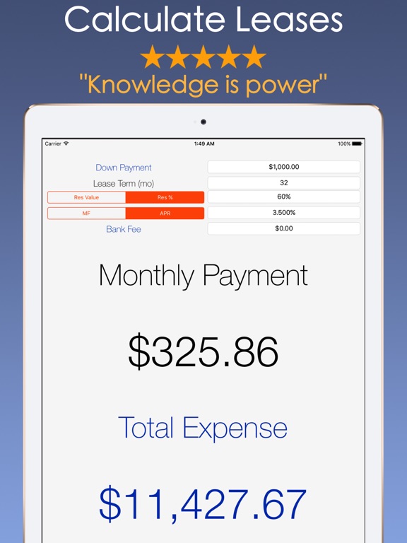 Screenshot #5 pour Car Payment Calculator Mobile