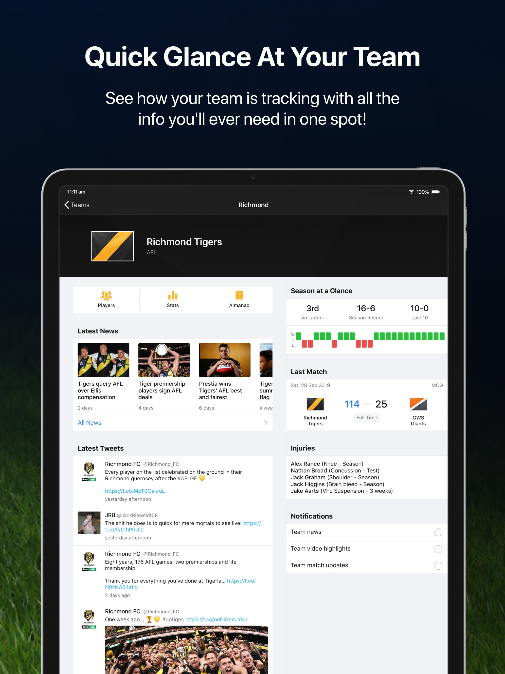 Footy Live for iPad: AFL news screenshot 6
