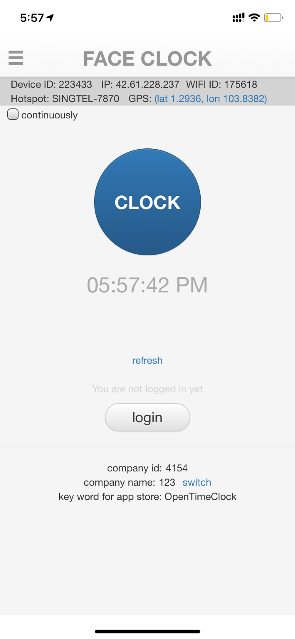 OpenTimeClock