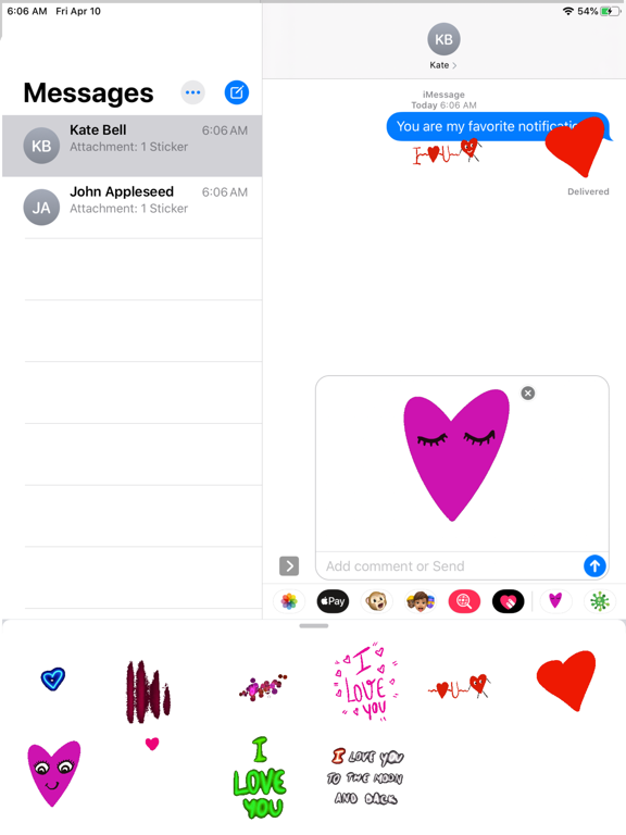 Screenshot #6 pour Lovy Sticky - Animated Love