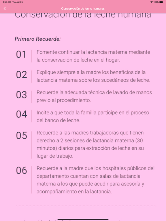 Lactar App iPad screenshot 4 - Medical app
