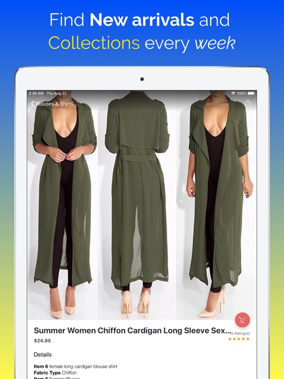 Women's Clothing Online Store iPad screenshot 5 - Shopping app