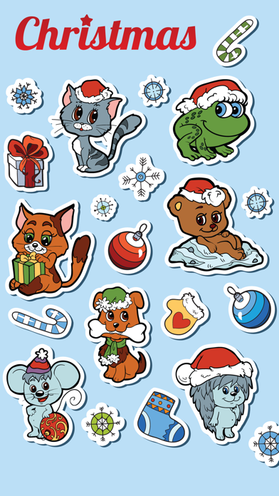Screenshot #1 pour Sticker Me: Christmas Animals