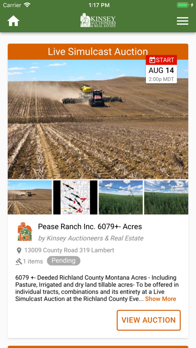 Kinsey Auction Screenshot