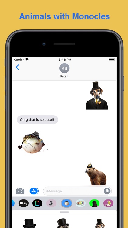 animals wearing monocles