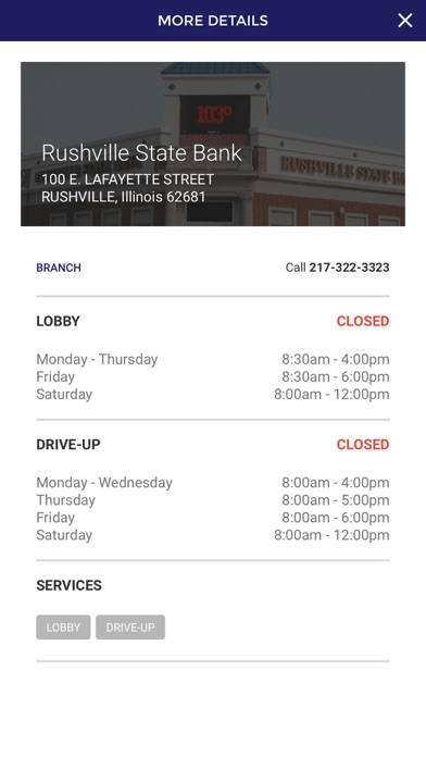 Rushville State Bank Screenshot