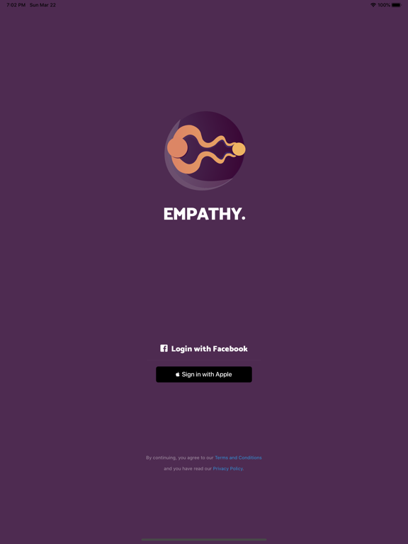 Empathy. iPad screenshot 2 - Social Networking app