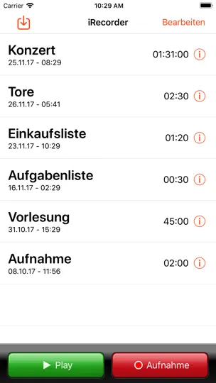 Screenshot von IRecorder Pro - SimpleTouch auf dem iPhone 1