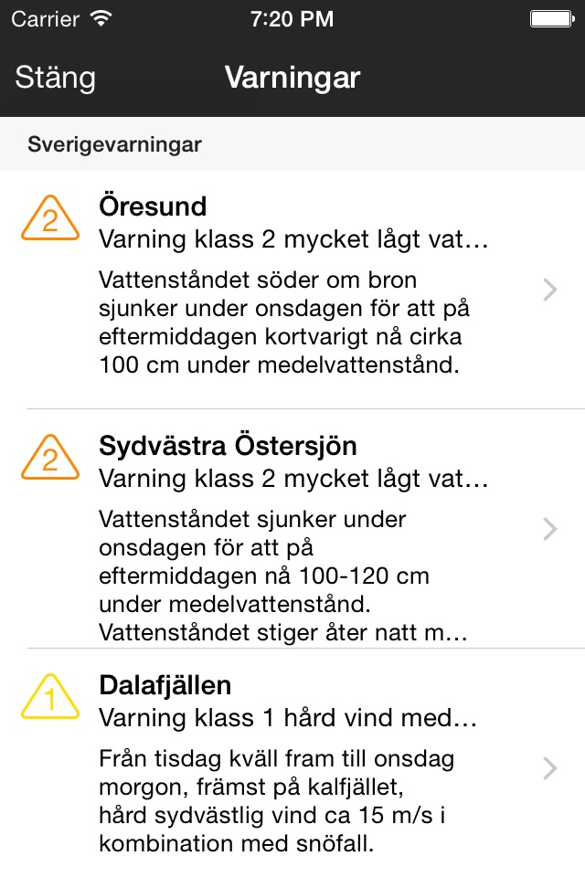 SMHI VinterVäg screenshot 3