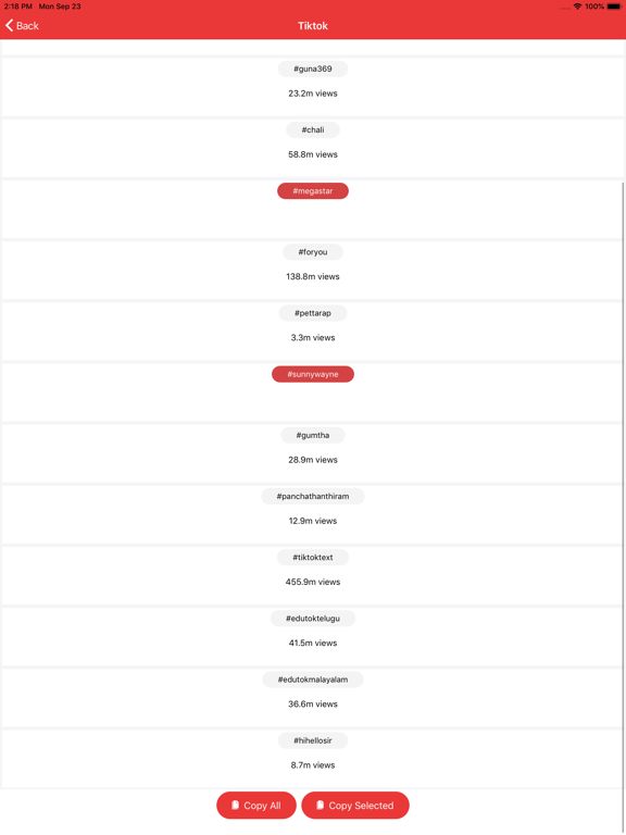 Hashtag For All social medias iPad screenshot 4 - Social Networking app