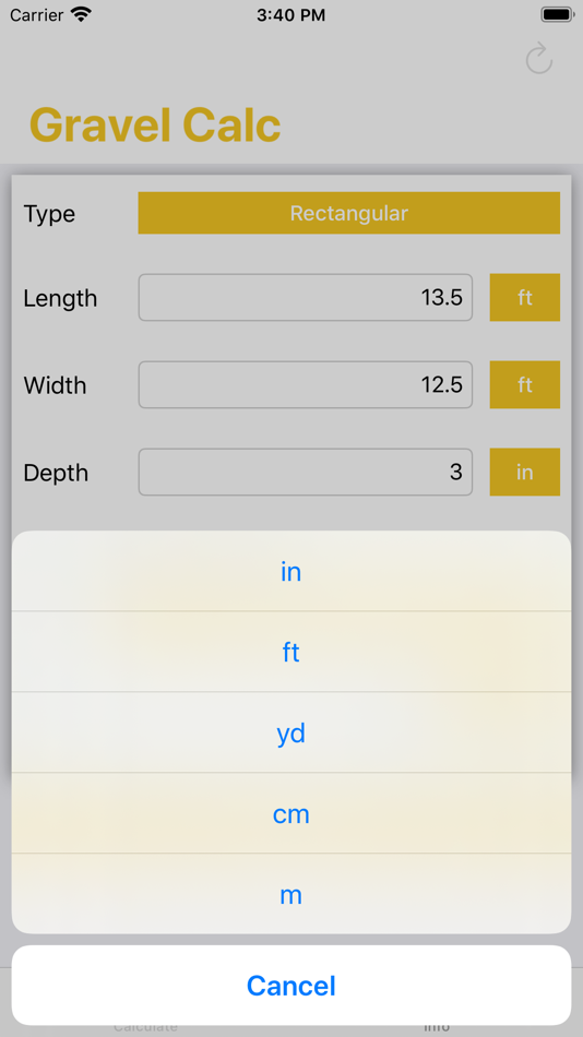 #4. Gravel Calculator - Calc (iOS) By: Phan Nhat Đang