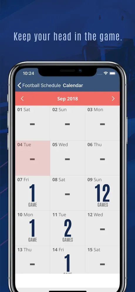 Football Schedule & Scores 24