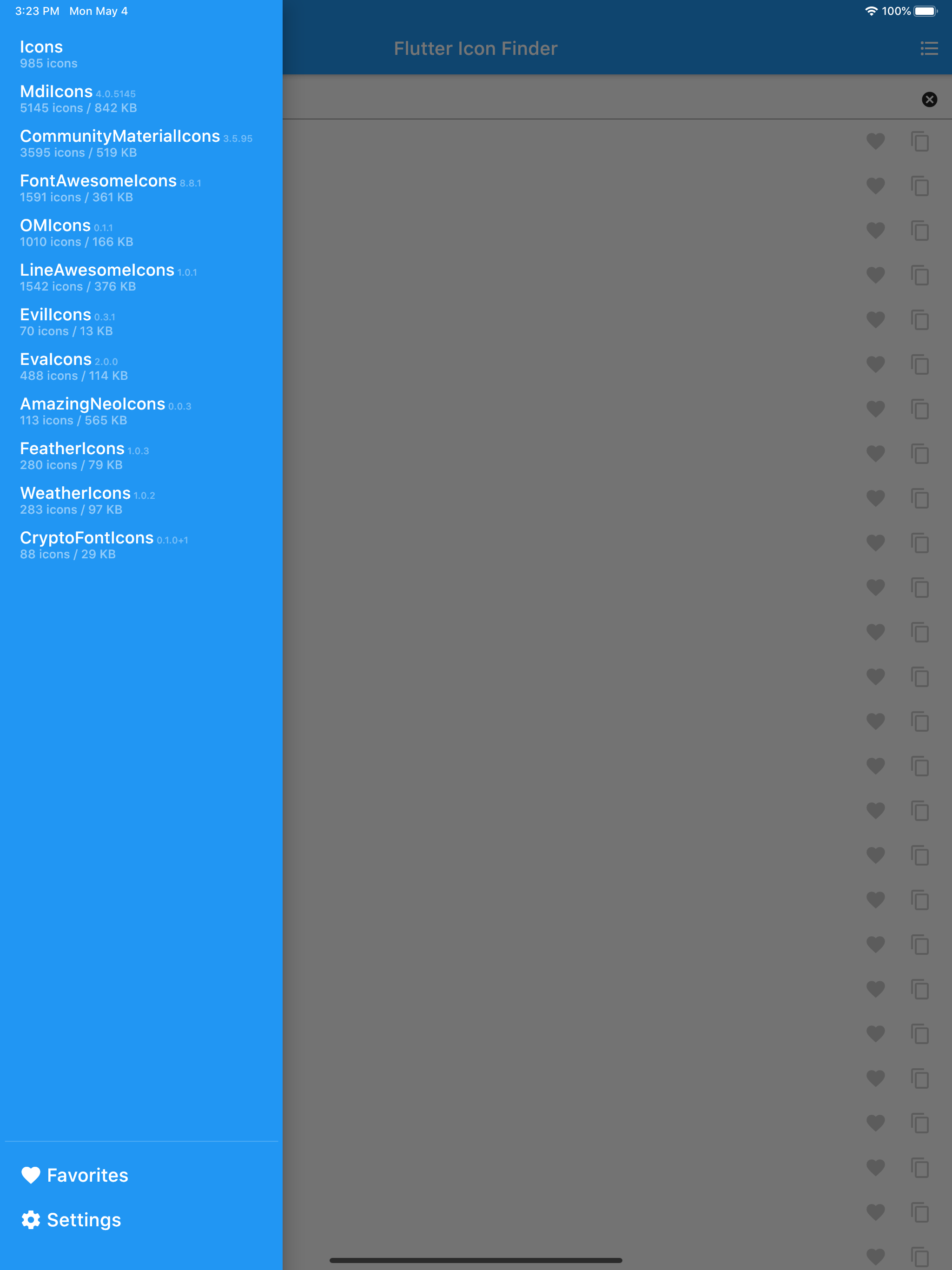 Icon Finder for Flutter