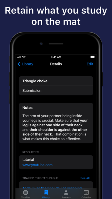 Martial Arts Training Journal Screenshot
