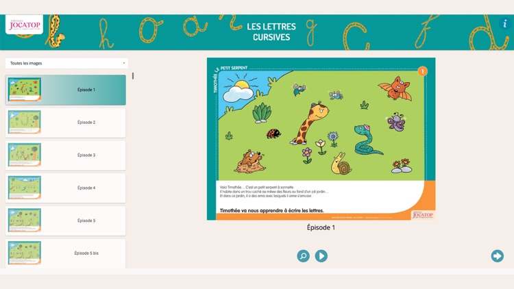 Timothée Les lettres cursives