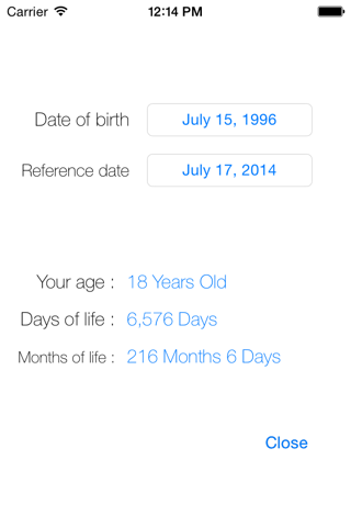 Age Calculator (Life Days) - náhled