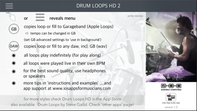 Screenshot #1 pour Drum Loops HD 2