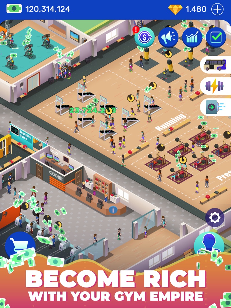Idle Fitness Gym Tycoon - Game official gameplay screenshot 2